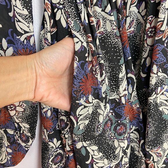 FREE PEOPLE | Floral Print Boho Tunic Tassel Small - Picture 5 of 10